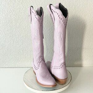 Lane SWEET MEMORIES Knee High Womens Cowboy Boots 7.5 Purple Cowgirl Western